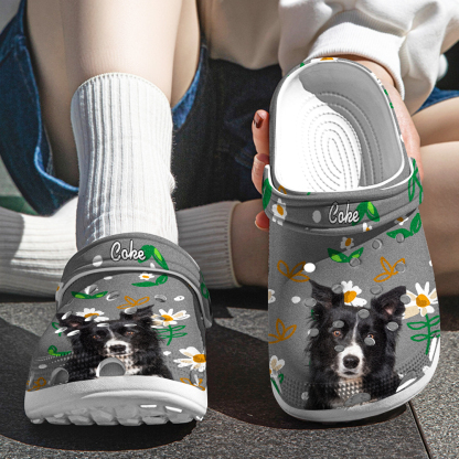 Personalized Pet Portrait Clogs Slipper with Name Funny Clog Birthday Gift for Pet Lover-Blongser