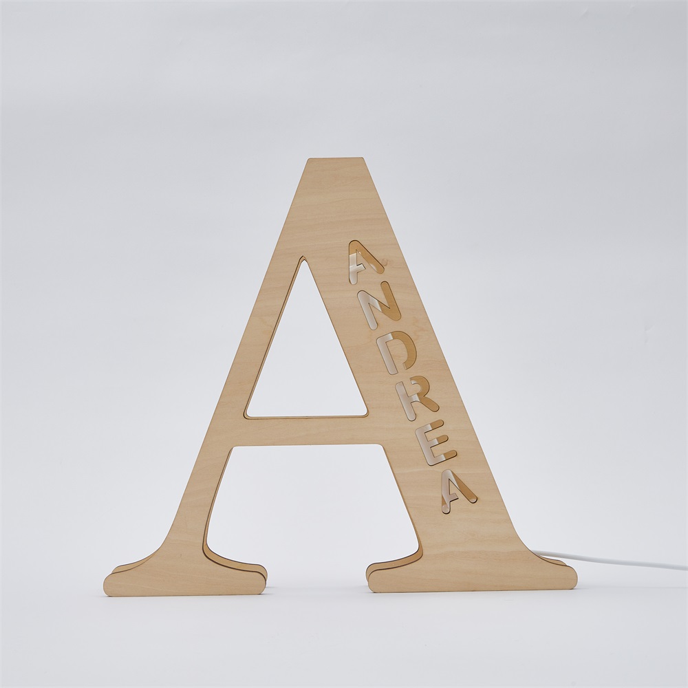 Personalized Name Wooden Letter Night Light 28CM-Blongser