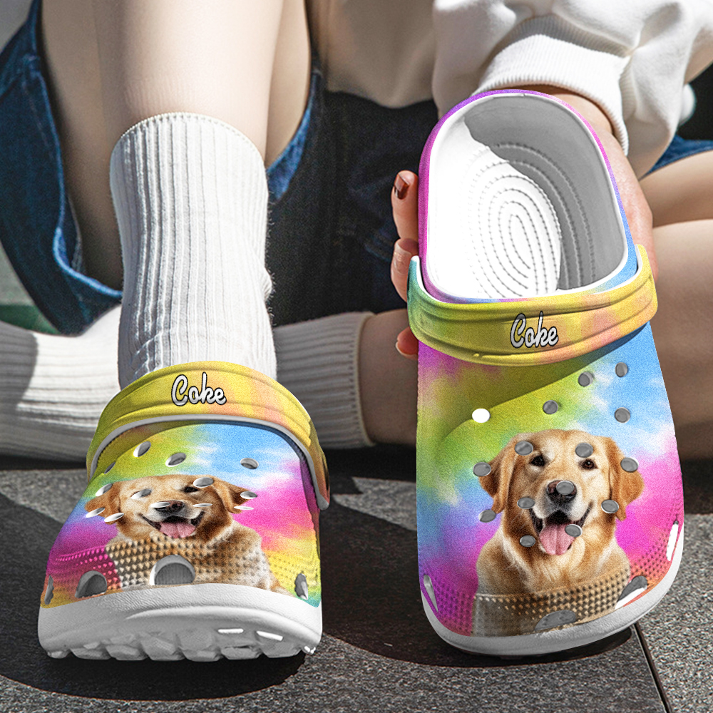 Personalized Pet Face Clog Funny Colorful Clogs Slipper Birthday Gift for Pet Lover-Blongser