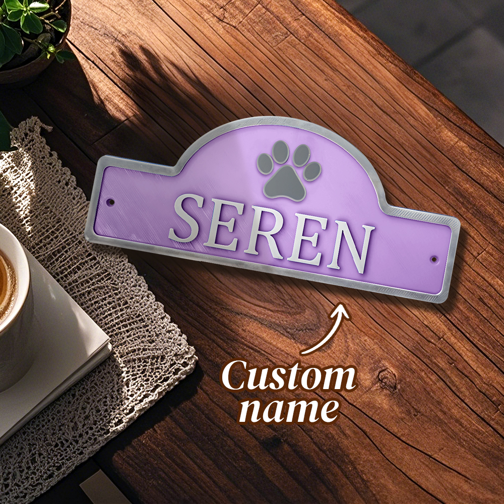 Personalized 3D PLA Dog Cat Door Sign-Blongser