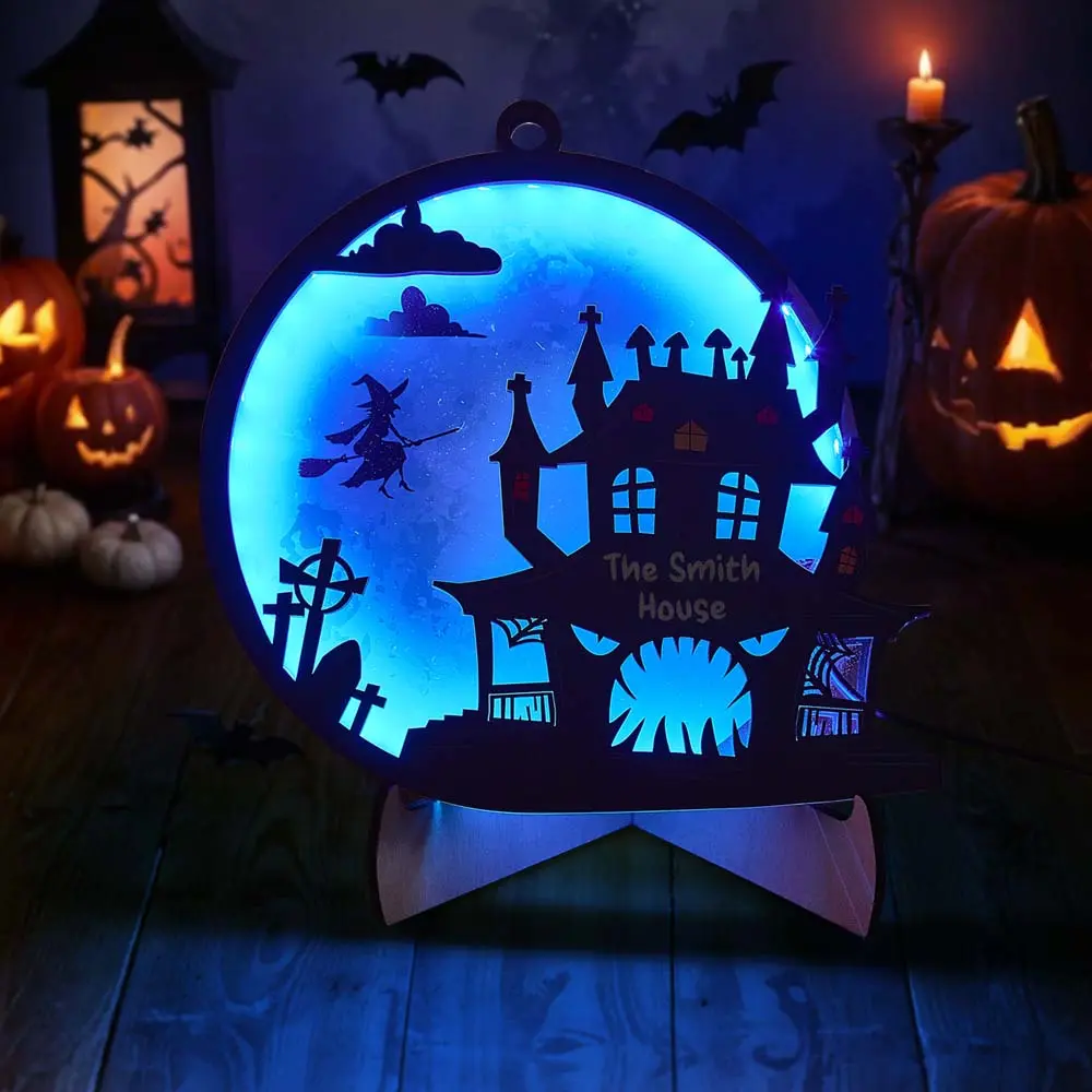 Custom Halloween Light with Name Halloween Home Decor Night Lamp for Halloween Gift-Blongser