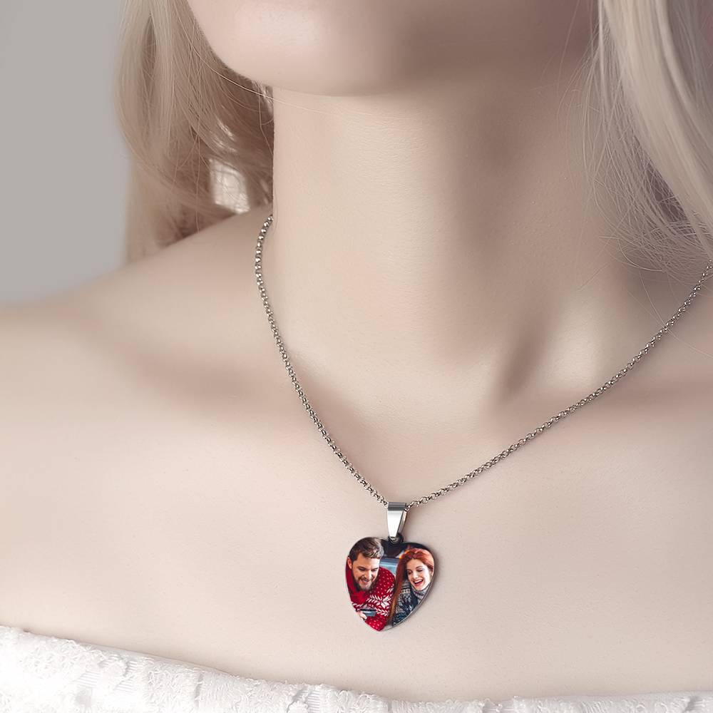 Custom Heart Tag Necklace Stainless Steel Engraved Necklace-Blongser