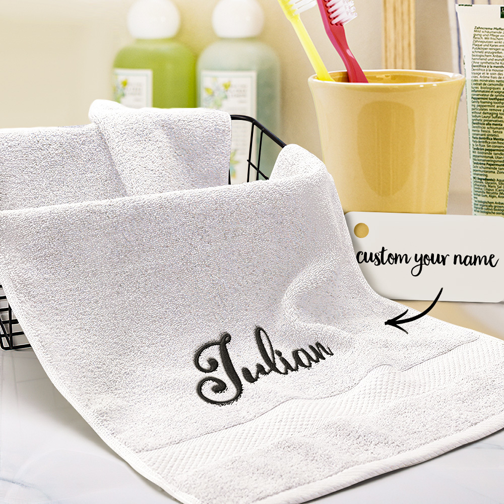 Custom Embroidered Towels Personalized Name Towel-Blongser