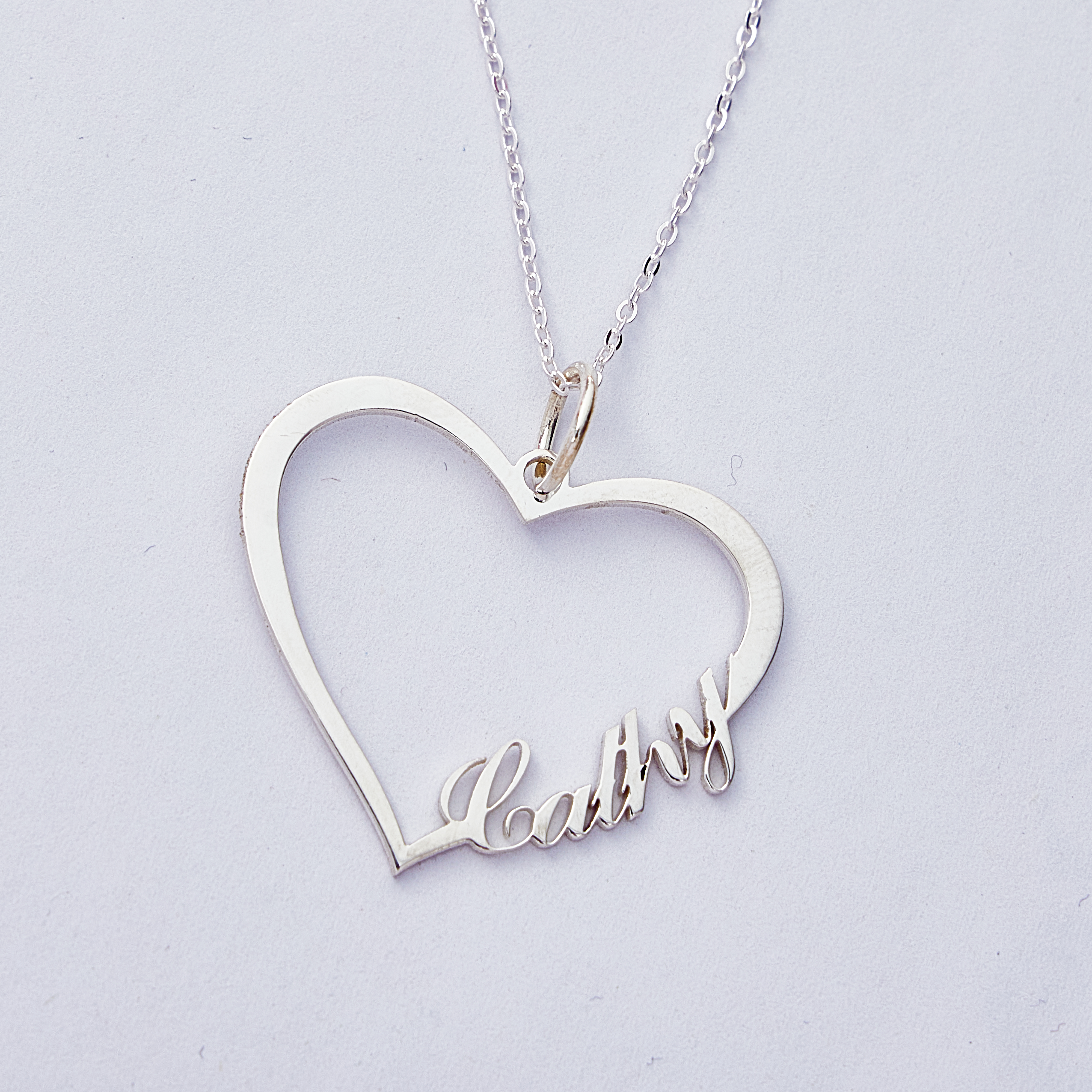 Personalized Heart Name Necklace | 925 Sterling Silver Custom Jewelry-Blongser
