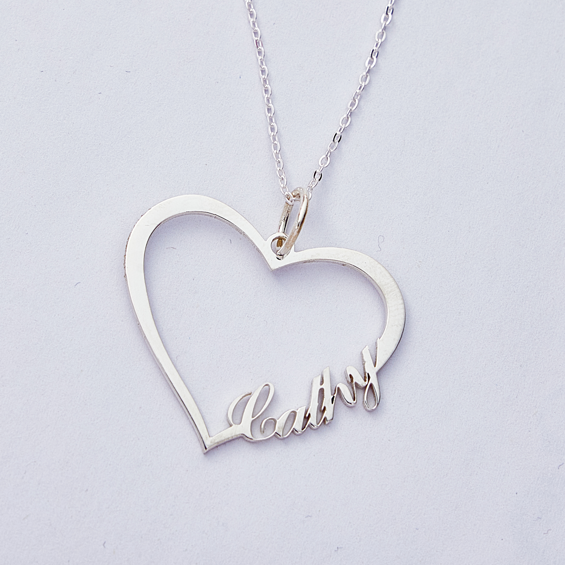 Personalized Heart Name Necklace | 925 Sterling Silver Custom Jewelry-Blongser