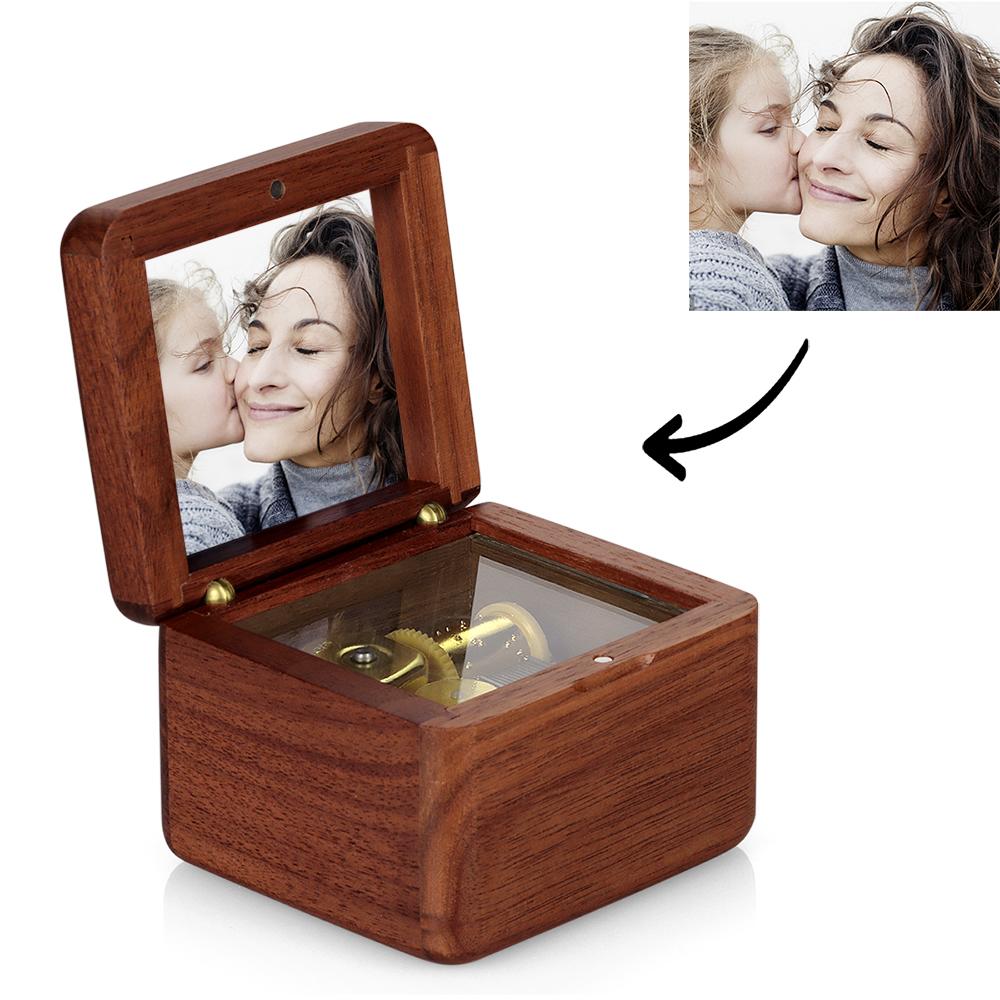 Personalized Wooden Vintage Photo Music Box-Blongser
