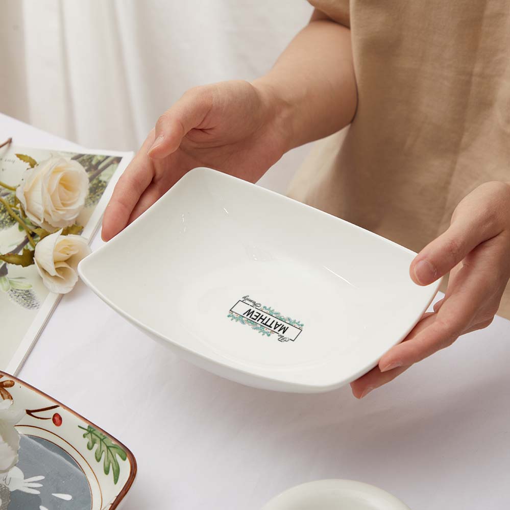 Custom Name Plate Personalized Engraved Tableware Plate-Blongser