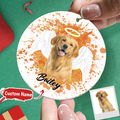 Personalized Pet Memorial Photo Ornament Christmas Tree Decoration Gift for Pet Lovers-Blongser