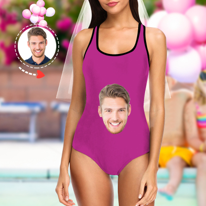 Custom Face Swimsuit Ladies One Piece Swimwear-Blongser