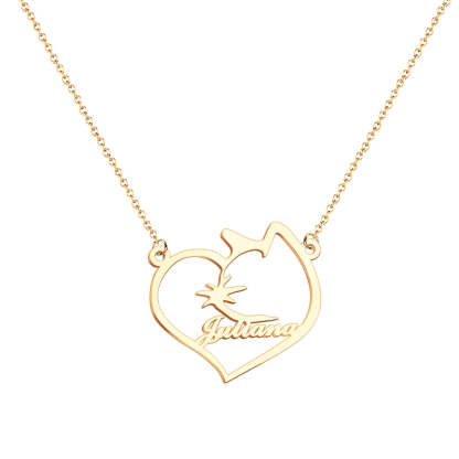 Personalized Name Heart Pet Memorial Necklace Memorial Gift for Her-Blongser