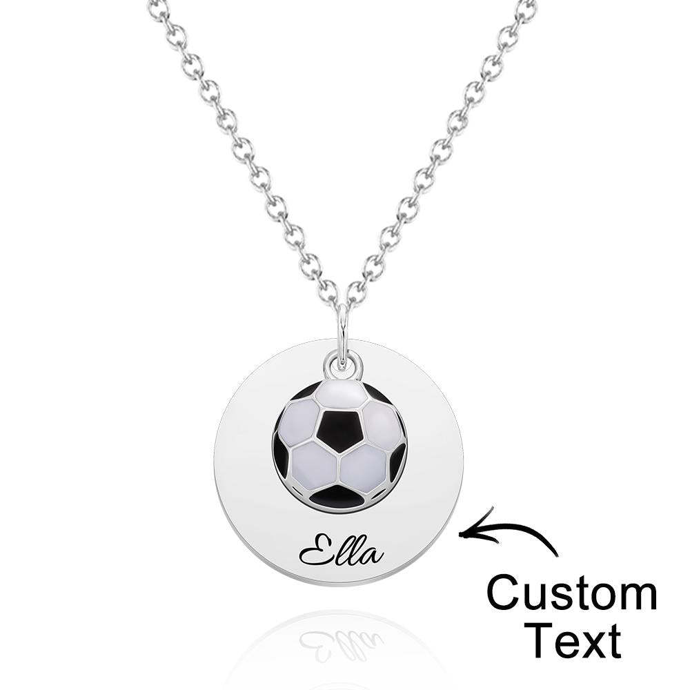 Custom Engraved Necklace Soccer Sport Creative Gifts-Blongser