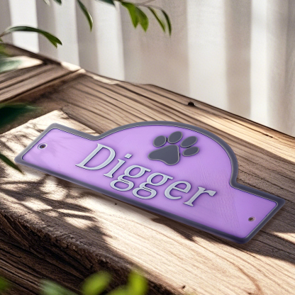 Personalized 3D PLA Dog Cat Door Sign-Blongser