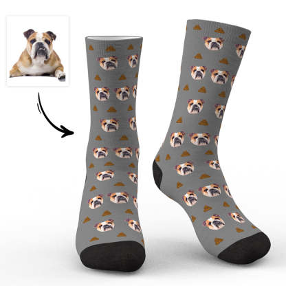 Custom Face Socks Personalized Dog Photo Socks-Blongser