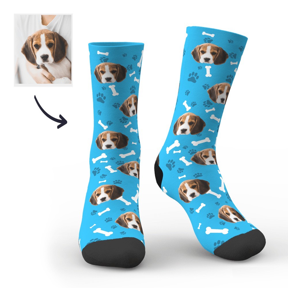 Custom Printed Face Sock Novelty Dog Avatar Socks with Photo-Blongser