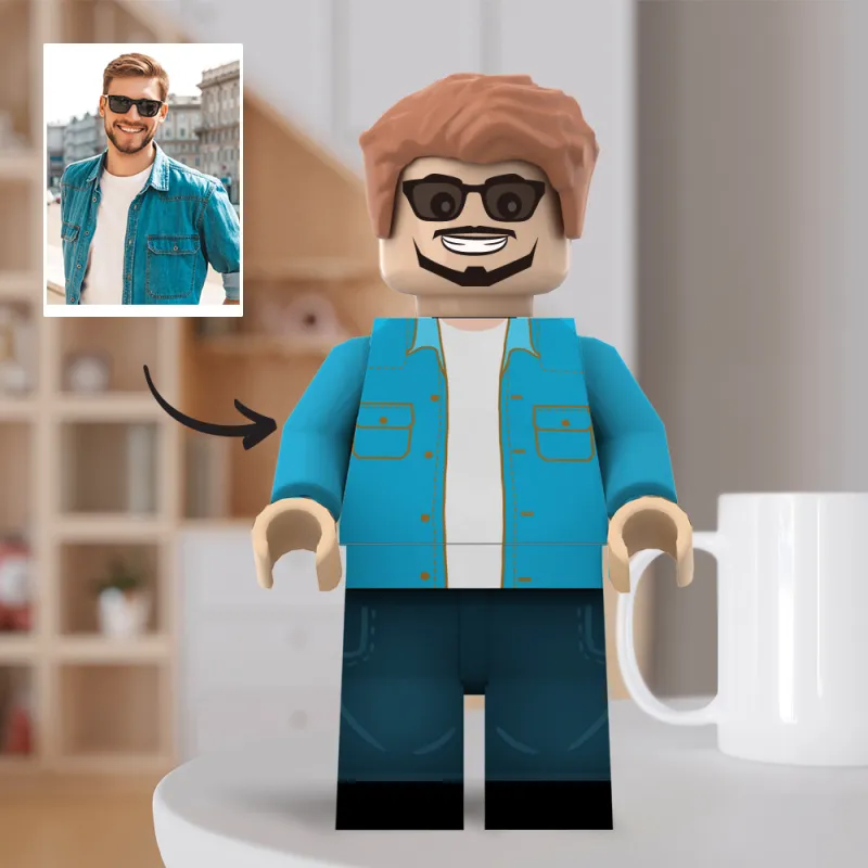 3D Print Gifts for Him Custom Giant Minifig Create Your Own Giant Minifigs Turn Your Photo into Giant Minifigs-Blongser