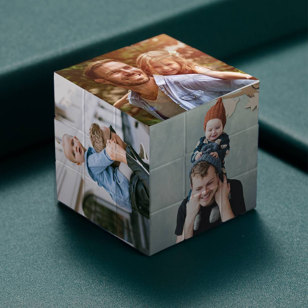 Personalised Magic Cube Picture Cube Gift For Dad-Blongser