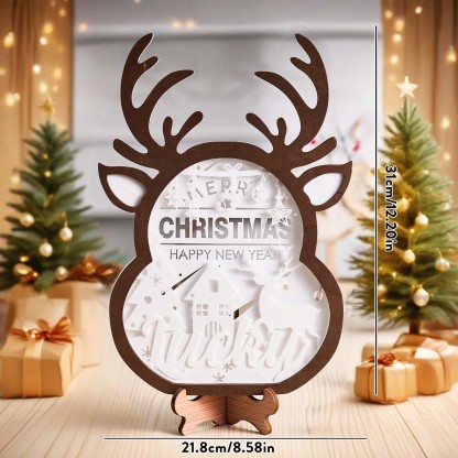 Personalized Christmas Elk Light with Name Night Light Home Decoration for Christmas Gift-Blongser