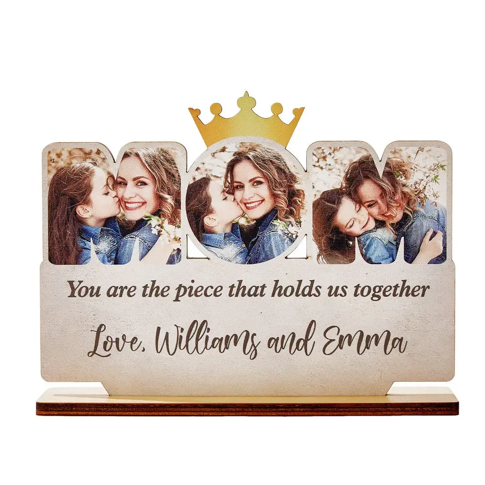 Custom Mom Wooden Plaque Personalized Photo Mom Sign for Mother's Day Gifts-Blongser
