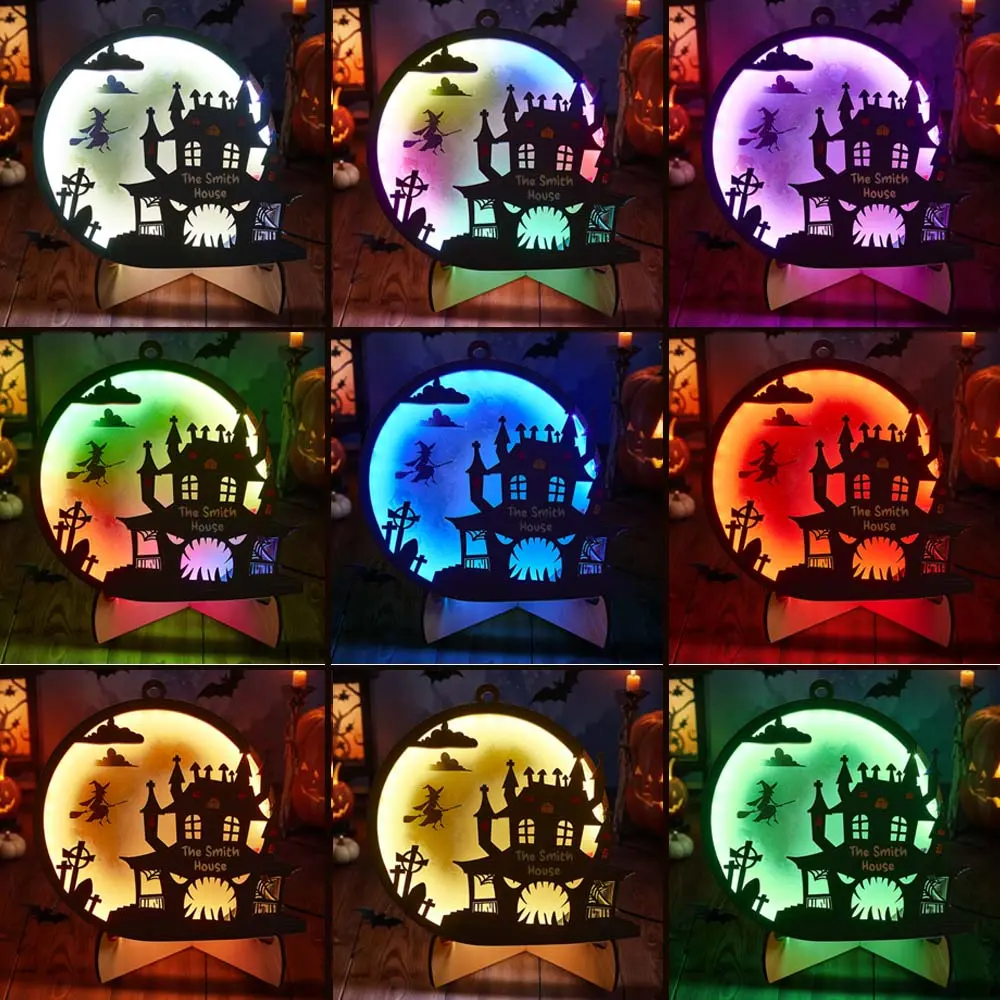 Custom Halloween Light with Name Halloween Home Decor Night Lamp for Halloween Gift-Blongser