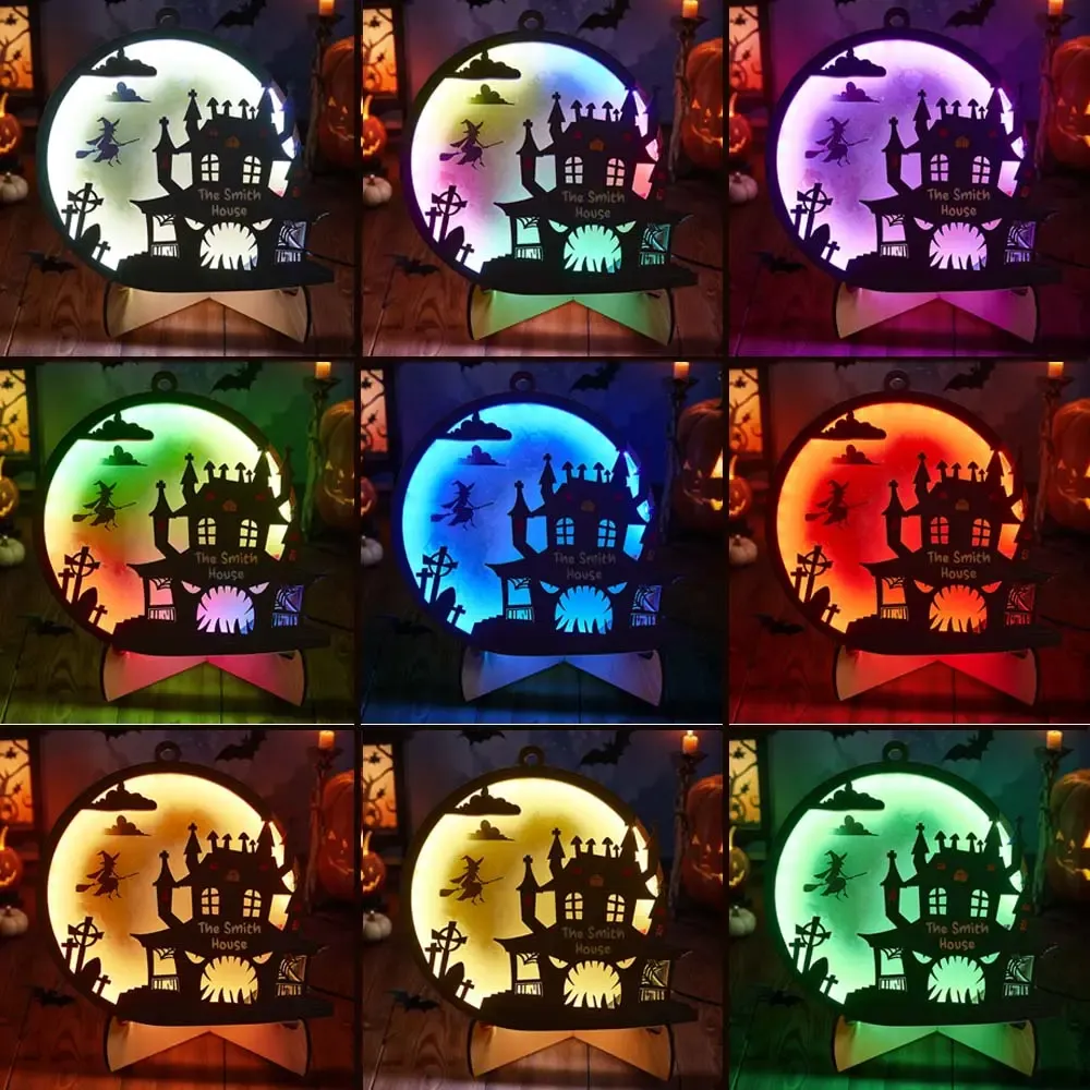 Custom Halloween Light with Name Halloween Home Decor Night Lamp for Halloween Gift-Blongser