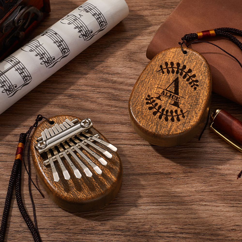Personalized 8 Keys Mini Kalimba Thumb Piano With Name-Blongser