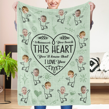 Custom Face Blanket Love You Gifts for Dad-Blongser