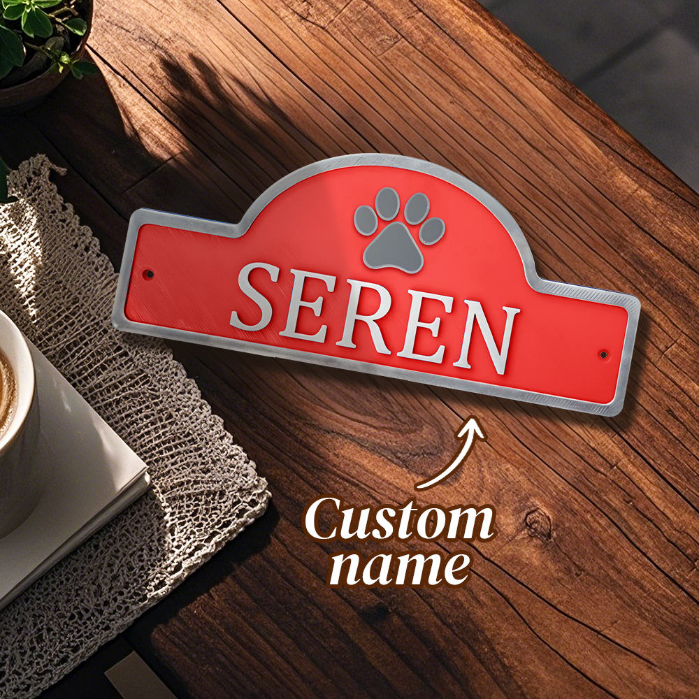 Personalized 3D PLA Dog Cat Door Sign-Blongser