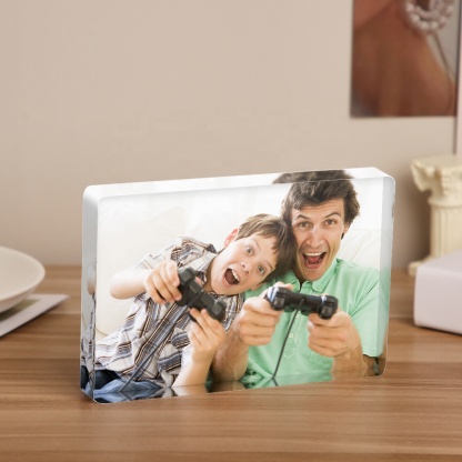 Custom Acrylic Block Photo Frame Desktop Picture Frame Plaque-Blongser