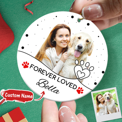Personalized Pet Photo Ornament with Name Pet Loss Ornament Christmas Gift for Pet Owners-Blongser