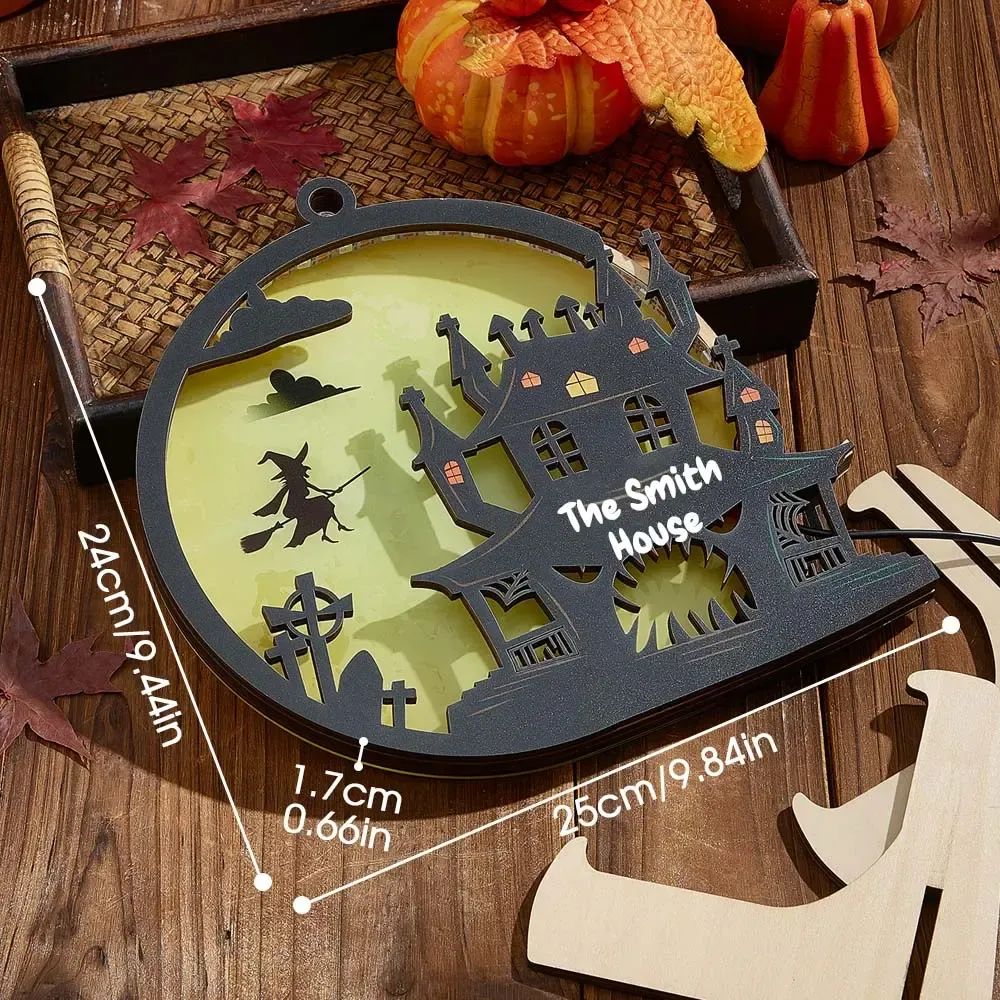 Custom Halloween Light with Name Halloween Home Decor Night Lamp for Halloween Gift-Blongser