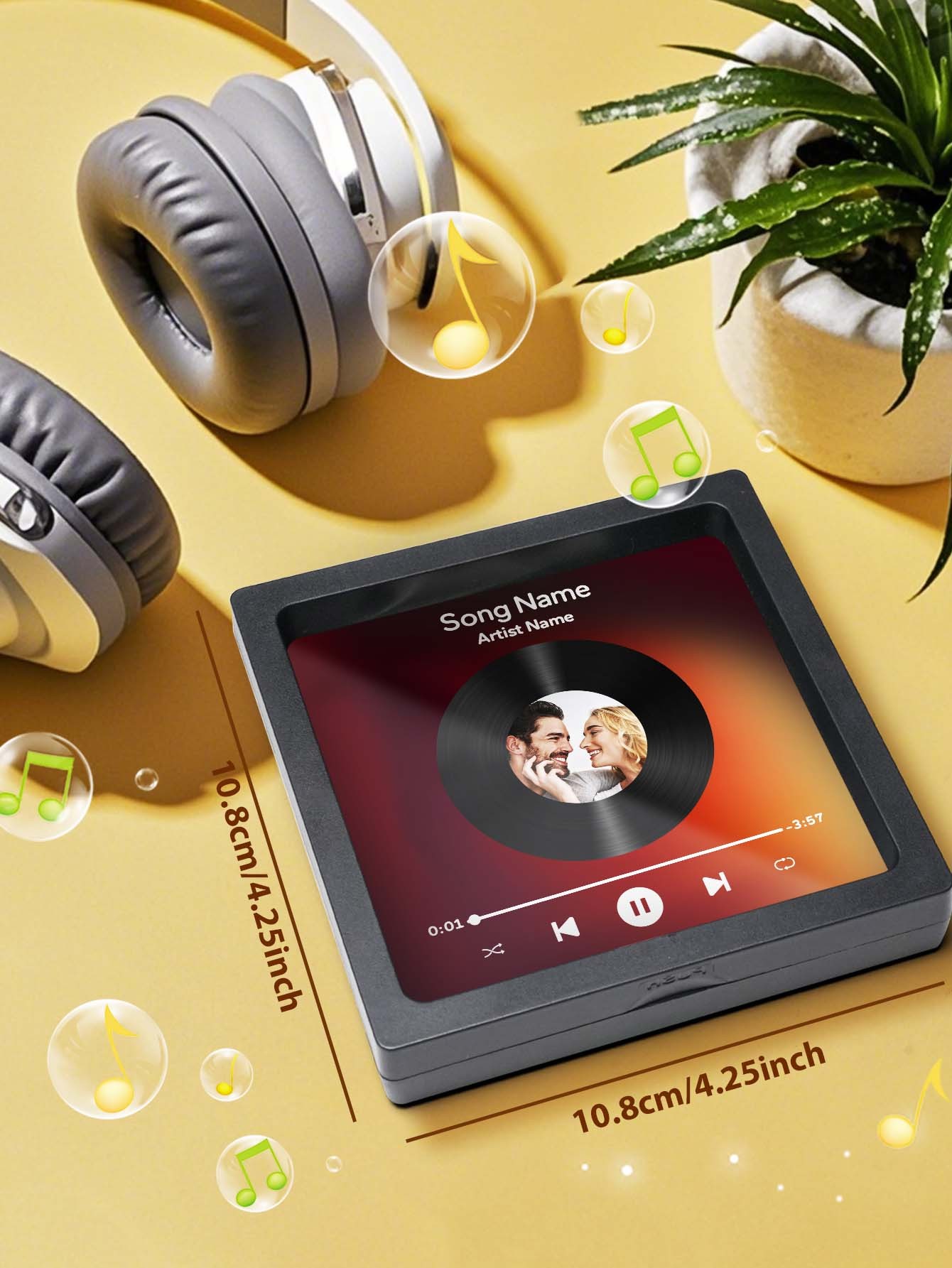 Custom Photo Vinyl Record Music Fridge Magnet for Special Memories-Blongser