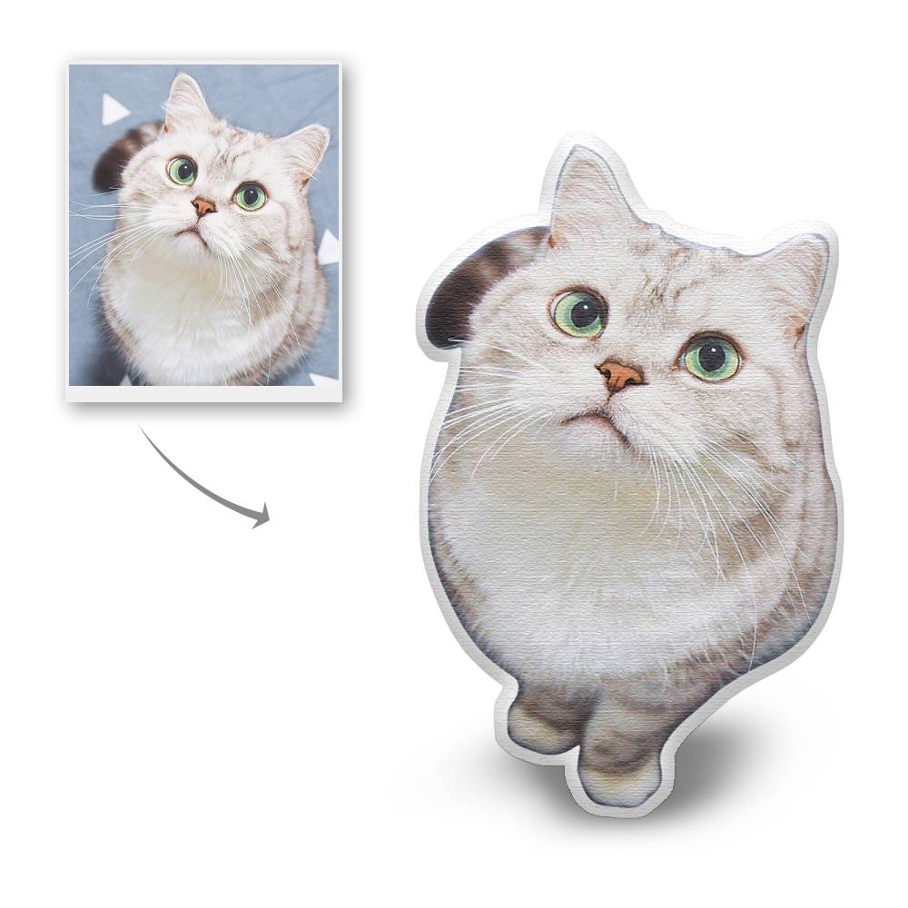 Custom Shaped Pillow Funny Pillow Personalized Cute Cat Pet Pillow-Blongser