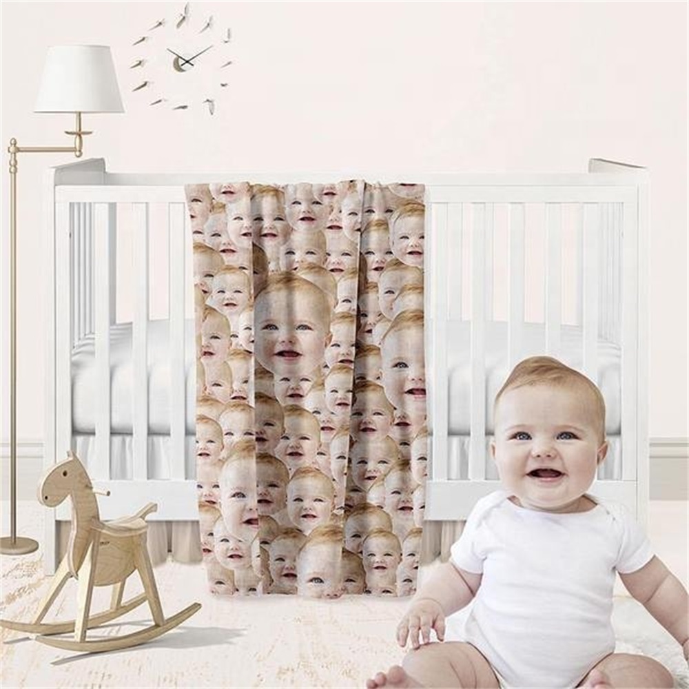 Custom Face All Over Blanket Personalized Funny Blanket-Blongser