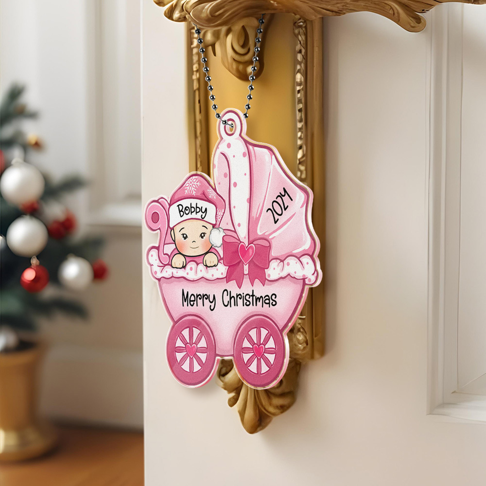 Personalized Baby's First Christmas Ornament Baby Carriage Ornament Gift for Baby-Blongser