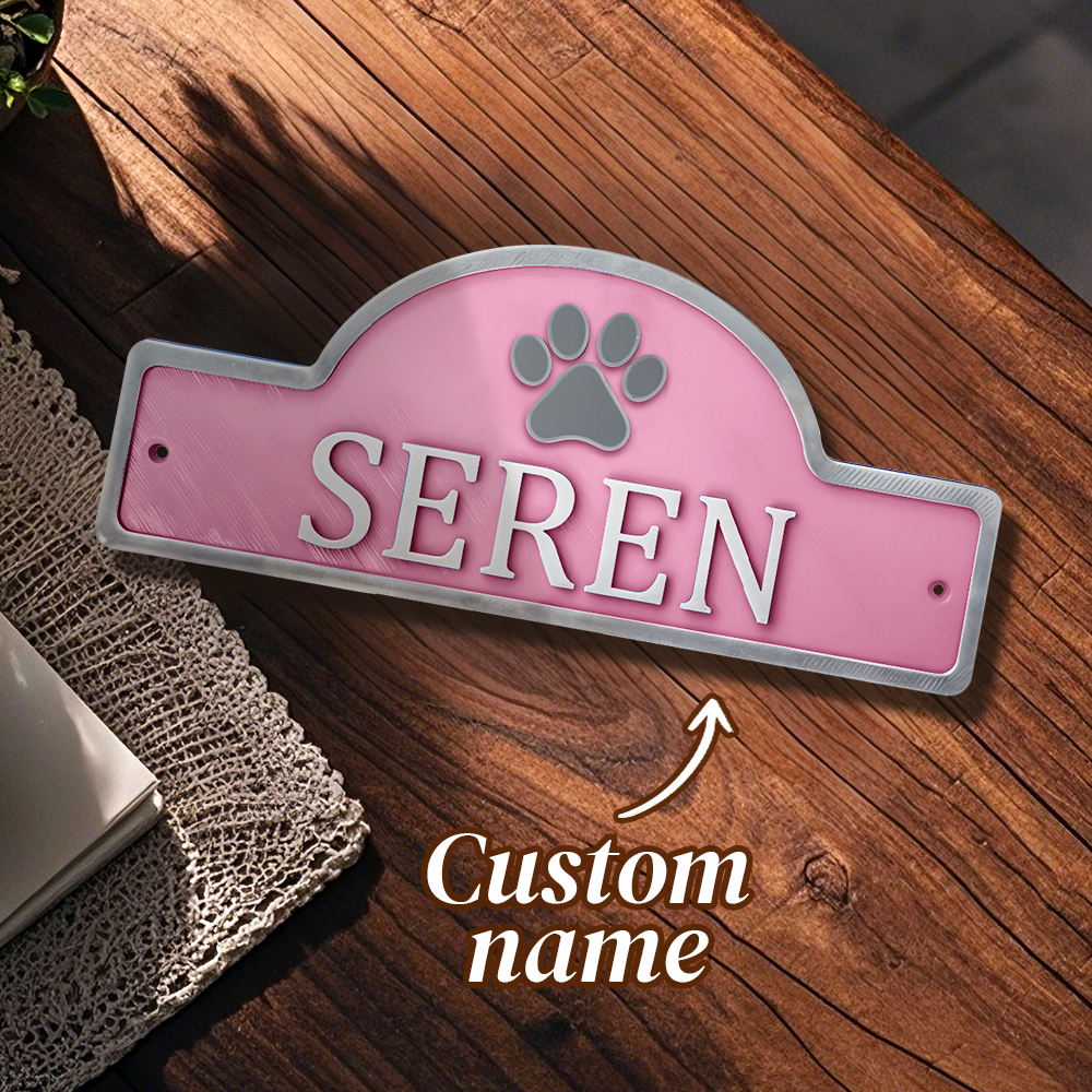 Personalized 3D PLA Dog Cat Door Sign-Blongser