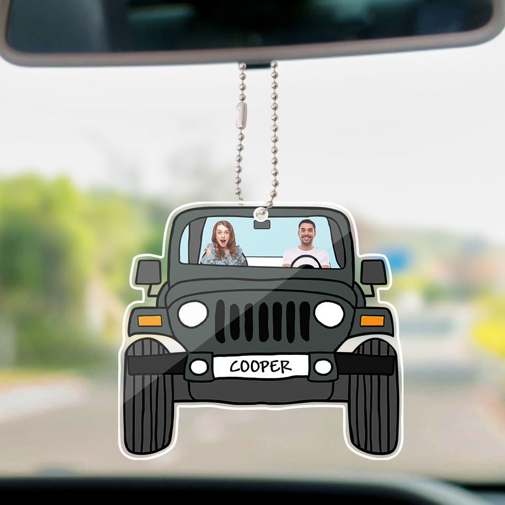 Personalized Off Road Car Photos Hanging Ornament - Double Sided-Blongser
