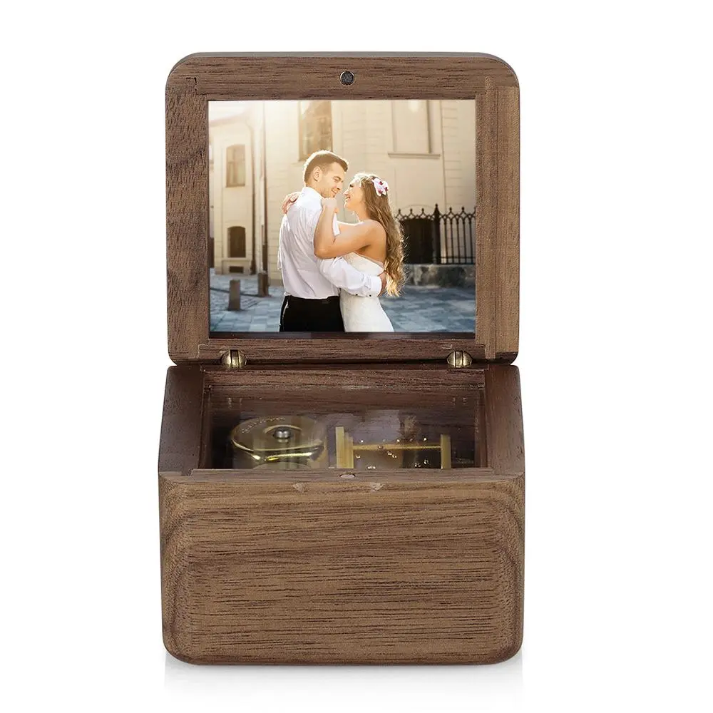 Personalized Wooden Vintage Photo Music Box-Blongser