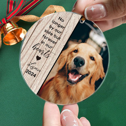 Personalized Pet Christmas Ornament with Photo Christmas Tree Decoration for Pet Memorial Gift-Blongser