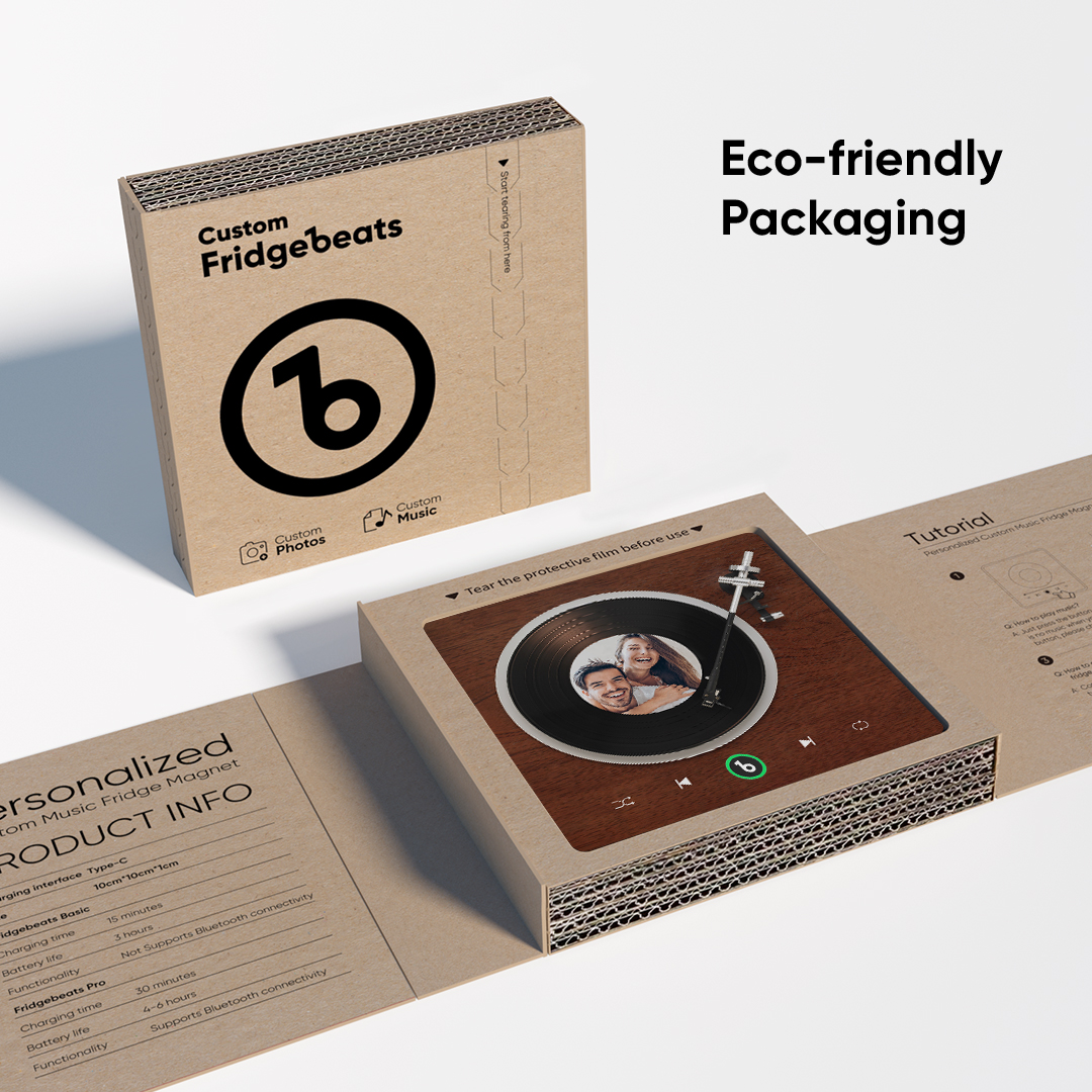 FridgeBeats Framed New 4.0 Upgrade Custom Music Fridge Magnet Vinyl Player Style Fridge Magnet Gift for Lover-Blongser