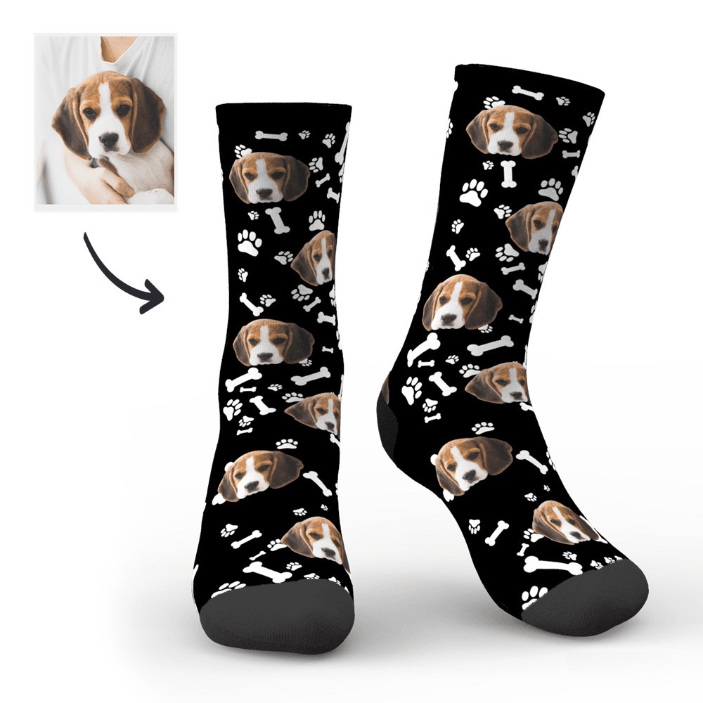 Custom Printed Face Sock Novelty Dog Avatar Socks with Photo-Blongser