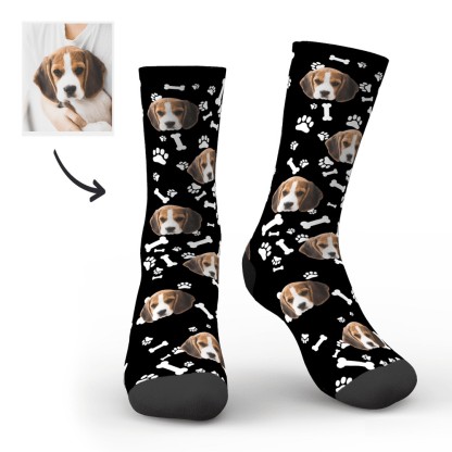 Custom Printed Face Sock Novelty Dog Avatar Socks with Photo-Blongser