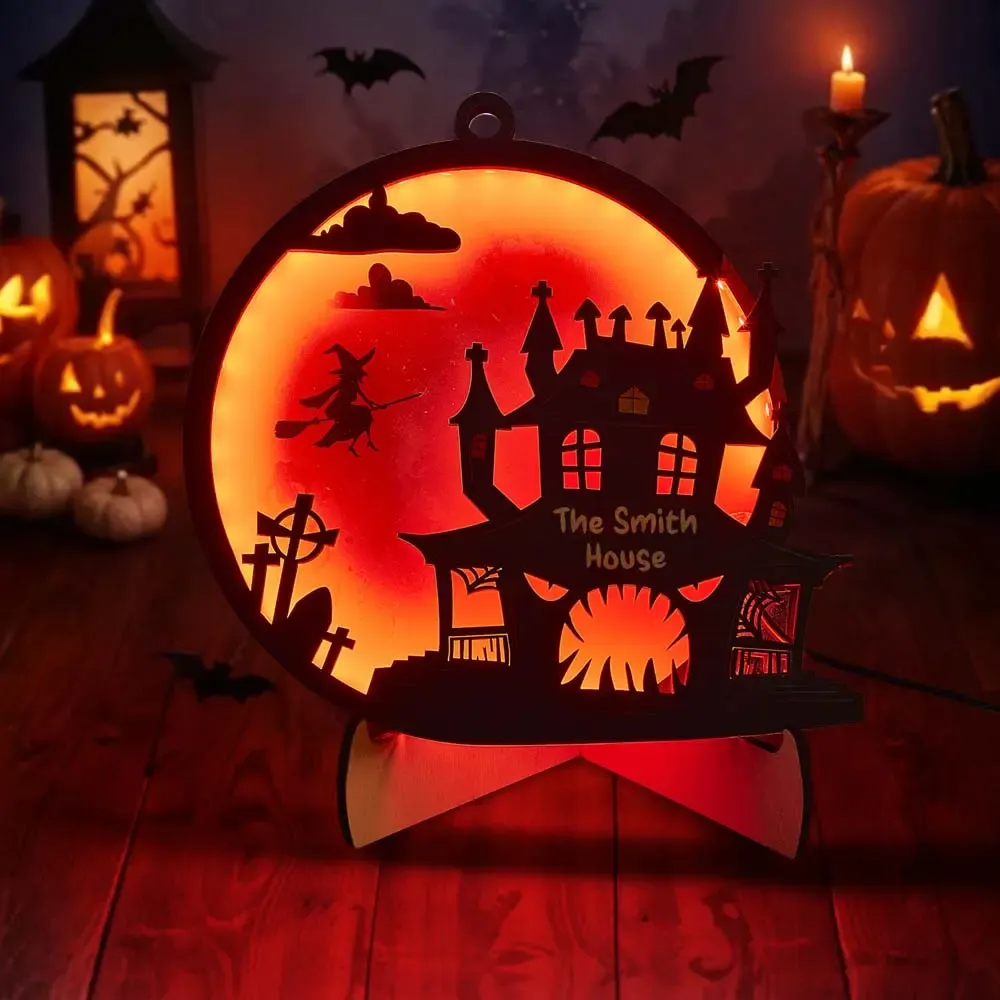 Custom Halloween Light with Name Halloween Home Decor Night Lamp for Halloween Gift-Blongser