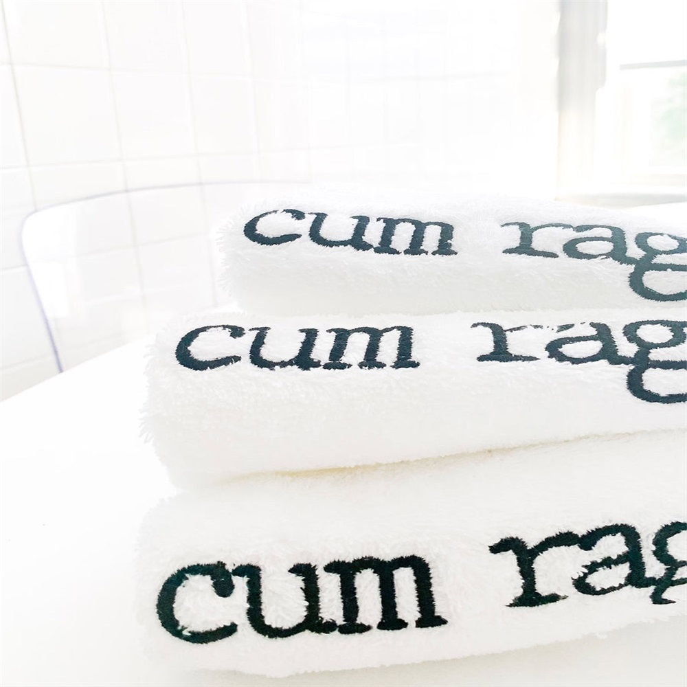 Embroidered Cotton White Square Towel 30*30cm