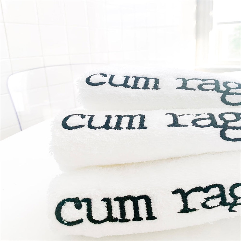 Embroidered Cotton White Square Towel 30*30cm-Blongser