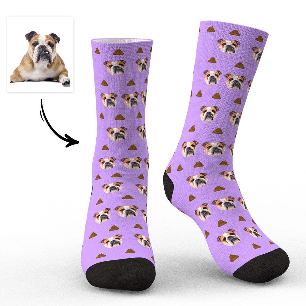 Custom Face Socks Personalized Dog Photo Socks-Blongser