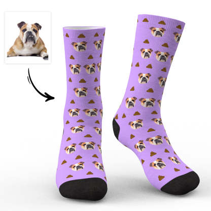 Custom Face Socks Personalized Dog Photo Socks-Blongser