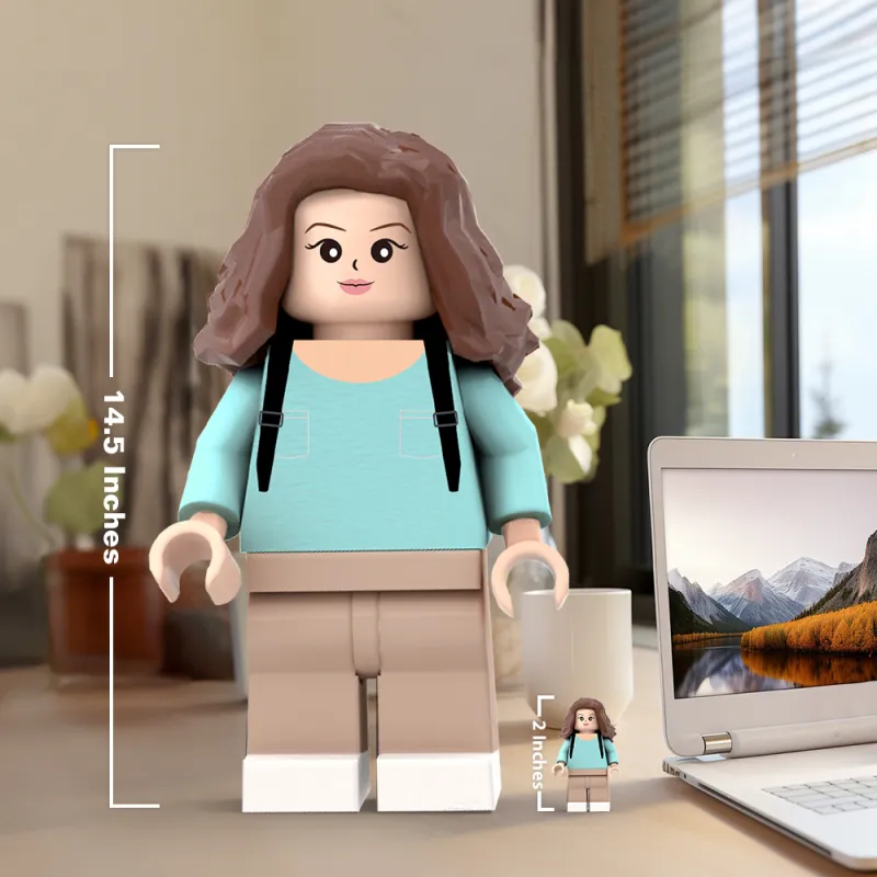 3D Print Custom Giant Minifigs Personalized Photo Giant Minifigs Turn Your Photo into Minifigs Gifts for Her-Blongser