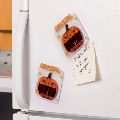 Custom Halloween Fridge Magnet with Name Refrigerator Magnet Home Decoration for Halloween Gift-Blongser