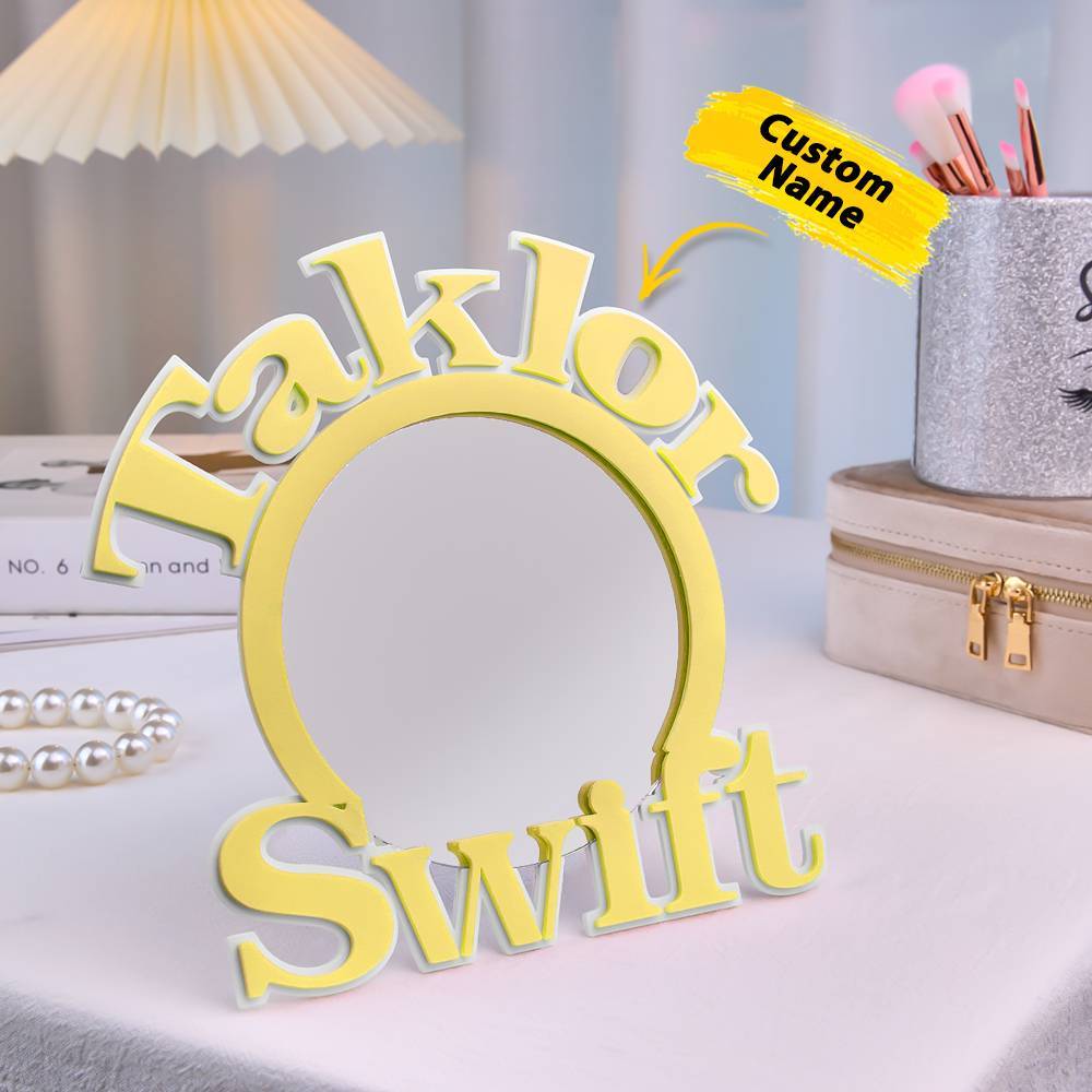 Personalized 3D Printed Mirror with Text Makeup Mirror Birthday Gift for Her-Blongser