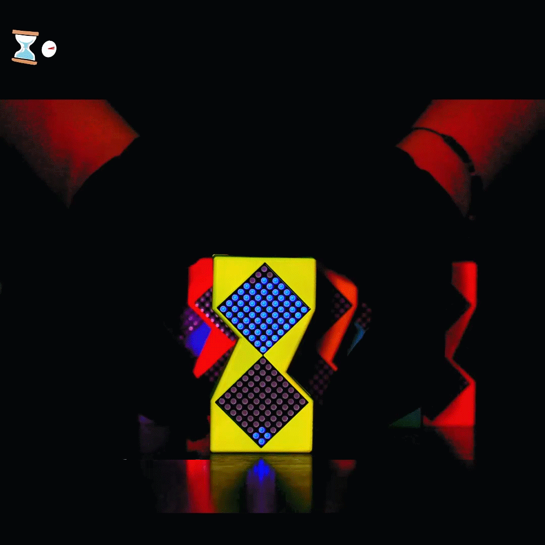 Electronic Hourglass Cyberpunk Desktop Hourglass Meter Clock Desktop Decoration Gift-Blongser